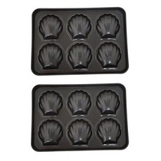 6格貝殼造型烘焙模型烤盤, 2個