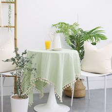 Maison Textile 鈴鐺桌布兼遮蔽簾, 薄荷綠, L(170 x 140 cm)