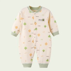 JOYMULTI 童款棉質樹木印花長袖連身衣