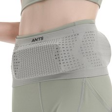 Ants 透氣跑步貼身腰帶, 灰色, 1個