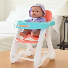 Berenguer 洗澡遊戲無表情娃娃橡膠身體 36cm+餐桌椅組, 1套, 熏衣草