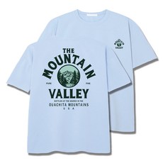 일루소 남성용 로고 더마운틴 아이스 분또 오버핏 반팔티