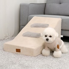 REDPUPPY 高級兩階寵物階梯, 1個, 象牙