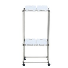 CleanArt Plus 4格回收架, 銀色（框架），白色（入口）, 1個