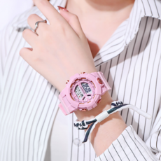 逍遙商會 防水 學生 軍人 運動手錶, 粉紅色, 1個