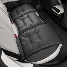 오토크루 차량용 시그니처 가죽 카시트 보호매트 뒷자석, 시크블랙, 1개