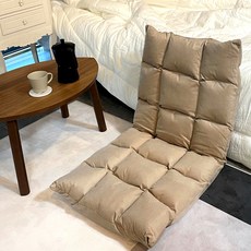 끌래망스 1인 등받이 각도조절 리클라이너 좌식쇼파 18칸, 베이지