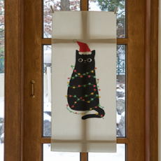 어번던스 크리스마스 패브릭트리 가리개 세로 커튼