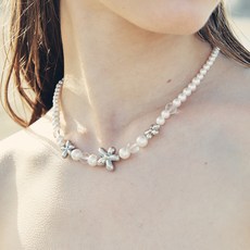 빈티지헐리우드 여성용 옥살리스 플라워 펄 목걸이 VH2336NE009B