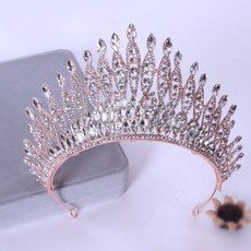 髮飾 派對 車展 豪華 婚禮 頭冠, 玫瑰金, 1個