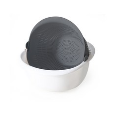 Reborn.J 180度旋轉洗菜籃, 深灰色