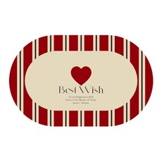 WeTheHome 簡約愛心點綴地墊, 1個, 紅色