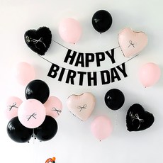 파티해 생일파티 풍선 세트, A 04 발레코어 하트핑크, 1세트