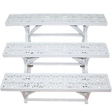 堅固花盆架, 3層, 白色