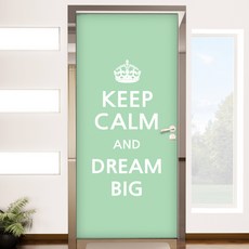 GGOOMIM Keep calm and dream big 顏色系列 玄關門貼紙 pm104, D款 薄荷綠