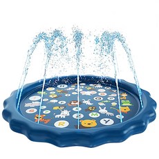 SWIM ABOUT 幼兒用字母噴水墊, 藍色