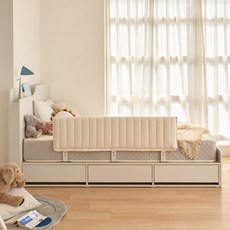 gentice 兒童床安全護欄專用布質微纖維床包 80cm, 象牙白