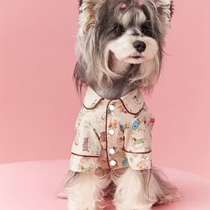 I Love Pet 寵物Dori角色圖案睡衣, 1個, 米色