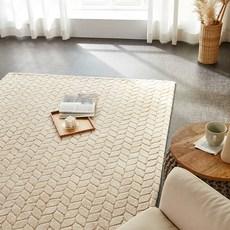 아담데코 나뭇잎 엠보싱 리프 러그