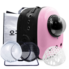 ye pet 寵物第6代宇宙飛船外出背包組合, 粉紅色