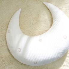 lolbaby 嬰兒絎縫月亮抱枕, 白狼