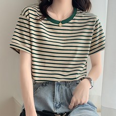Awesomeful 女款 Miss B 條紋短袖T恤 A24SMT031422