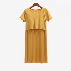 스타 라운드 스캘럽 수유 원피스