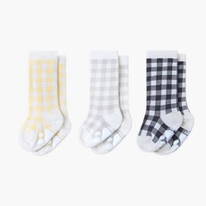 HI BABY CLUB 孩童格紋襪子組 3入