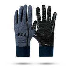 PGA TOUR 男士冬季防寒高爾夫手套 雙手穿戴, 藍色