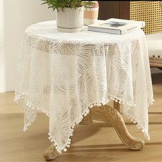 GUNU 홈카페 인테리어 촬영 소품 레이스 테이블보, 타입E, 1개, 90 x 90 cm