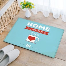 簡約插畫字母地墊, 居家之愛