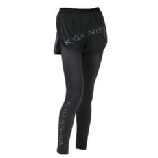 KIGANISM 女式黑水緊身褲短褲, 黑色的