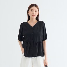 Elsso 防皺大尺碼A字短袖襯衫上衣