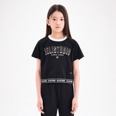 Jelistudio 女童透氣鬆緊帶短版短袖T恤