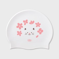 Acoral 矽膠製作泳帽, 花朵貓咪, 1個
