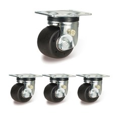 MASTER. S 特殊用途腳輪 DS60 系列 電腦設備用腳輪 DS 6025 HDP-BK 電腦用 平板型 附煞車 6.35cm, 4個