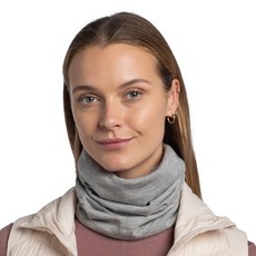 西班牙 BUFF 美麗諾羊毛中等重量脖圍, 麻花雲灰, 1個