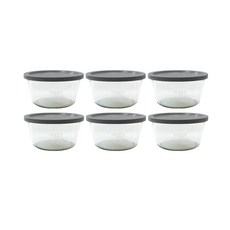 WECK 기본형 유리 저장병 6p + PE뚜껑 그린레이 6p 세트, 290ml, 1세트