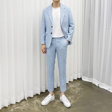 Ador 經典現代亞麻跨度休閒大碼套裝