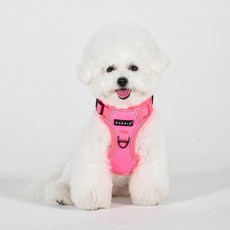 퍼피아 강아지 네온 소프트 하네스 H HH2098, 색상:핑크, 1개