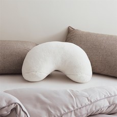 Momo字母長抱枕靠墊 C, 白色的