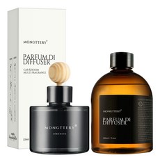 몽때리 차량용 방향제 120ml 본품 + 300ml 리필 세트, 피톤치드, 1세트
