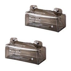 JOYnJOY 輕巧簡約半透明面紙盒, 02 黑色, 2個