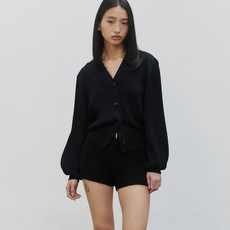 노이어 여성용 패턴 벌룬 크롭 오버핏 가디건