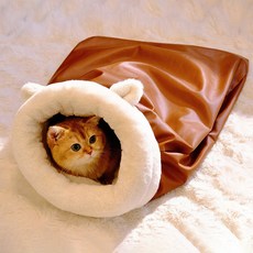 PASTEL PET 寵物豎耳小熊躲貓貓屋, 棕色, 1個