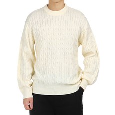 다꾸앙 남성용 오버핏 올웨이즈 꽈베기 니트 E09M15_tn4388