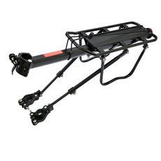 DIBOTE 迪伯特 自行車鋁合金帶側腳全快拆後貨架 W3120-4, 黑色, 1個