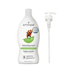 ATTITUDE 艾特優 廚房洗碗精 青蘋果羅勒香 韓國廚房清潔劑 可清洗蔬果食物, 700ml, 1瓶