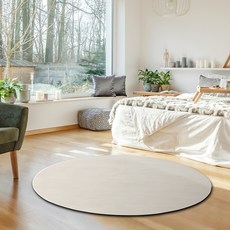 LEEJUNG 柔和色調圓形地毯