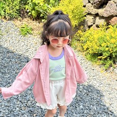 Petit Enfant 兒童透氣酪梨涼感亞麻棉質涼爽襯衫 CCW32GSH358